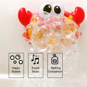 Didelis Krabų Burbulas Mašina Aukštos Kokybės Automatinio Burbulas Maker Pūstuvas Muzikos Vonios Žaislas Kūdikių Muilas Mašina Žaislas