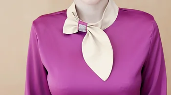 Dingaozlz deimantų lankas šifono palaidinė korėjos 2020 naujas elegantiškas moteris ilgą šifono rankovėmis marškinėliai lankas moterų viršūnių kasdieniai drabužiai