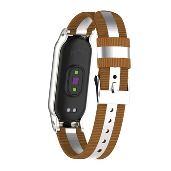Dirželis Xiaomi MI Juosta 5 4 3 Smart Watch Band Moterų Laikrodžiai, Apyrankės, Nailonas, Nerūdijančio Plieno Watchband Sporto Apyrankės Correa