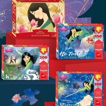 Disney Princesė Dėlionės Mulan Vaikų Puzzle Ankstyvo Mokymosi 100/200/300/500 Vienetų Įdomus 3d Puzzle Žaislas Dovana Vaikams