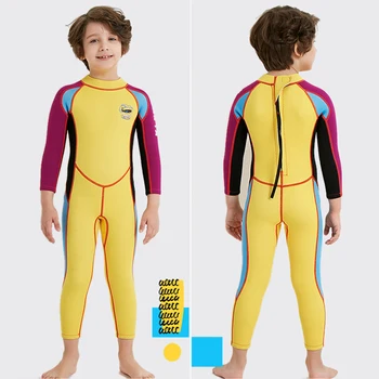 Dive&Sail 2,5 MM Neopreno Wetsuits Kids viso kūno Šiluminės apsaugos Nardymo Šlapias kostiumas Mergaitėms Berniukų Plaukimo Naršyti medūzos odos