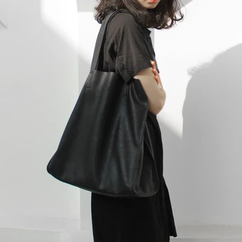 Dizaineris moterų rankinės Didelės talpos, Juodos spalvos pirkinių maišeliai Kokybės PU oda Moterų big Entire Atsitiktinis moterų Pečių krepšiai bolsa