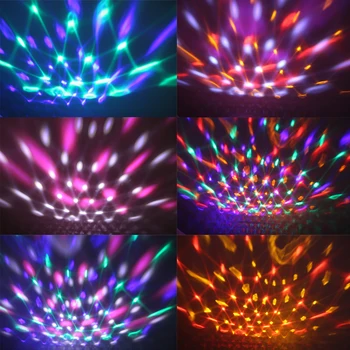 DJ Strobe Led Disco Šviesos Kamuolys Lazerinis Projektorius, RGB Scenos Šviesos Efektas Šviesos Muzika Kalėdų Žiburiai Šalies Namų Dekoro Su Valdymo