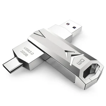 DM PD098 USB Flash Drive 32GB OTG Metalo USB 3.0 Pen Drive Key usb flash c tipo Didelės Spartos pendrive Flash Drive Atminties usb stick