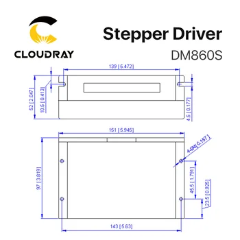 DM860S Stepper Motor Driver 24-100VDC 18-80VAC už Nema 34 Žingsninis Variklis Valdytojas CNC Graviravimo Mašina
