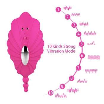 Drugelis Vibratorius ir Nuotolinio Valdymo Nematomas Dėvėti Kelnaitės Makšties Klitorio Stimuliatorius Tarpvietės Išangės Masažas Sekso Žaislai Moterims