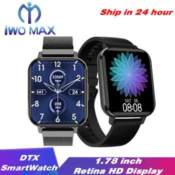 DTX Smartwatch 1.78 colių HD, Didelis Ekranas Vyrų IP68 EKG Smart Žiūrėti Multi-Sporto Režimas Kraujo Spaudimo Deguonies Laikrodis VS P8 PRO W98