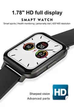 DTX Smartwatch 1.78 colių HD, Didelis Ekranas Vyrų IP68 EKG Smart Žiūrėti Multi-Sporto Režimas Kraujo Spaudimo Deguonies Laikrodis VS P8 PRO W98