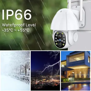 Dvigubas Objektyvas 1080P Auto Stebėjimo PTZ WiFi IP Kameros, Lauko VAIZDO Signalo Namų Apsaugos Kamera 2MP, 4X Optinis Priartinimas Speed Dome Kameros