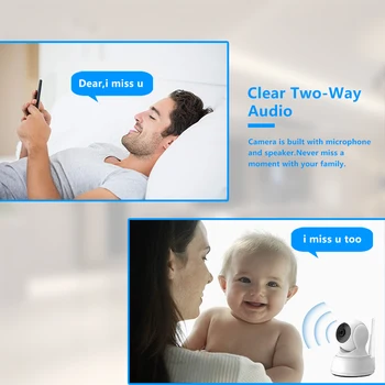 Dvipusis Garso 1MP HD 720P Naktinio Matymo IP Kameros Belaidė Mini Kamera Namų Saugumo VAIZDO Kamera, WiFi Kūdikio stebėjimo