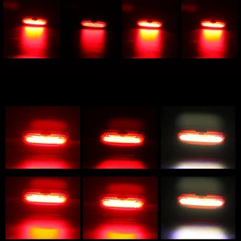 Dviračių LED užpakalinis žibintas Saugos Įspėjamoji Lemputė Multi-modle Naktį, Kalnų Dviračių Galinis Žibintas Uodegos Šviesos Lempos Super Šviesus