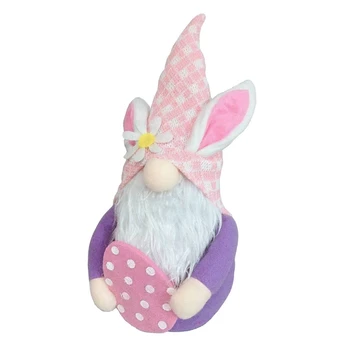 Easter Bunny Kiaušinių Gnome Apdaila Rankų Darbo Beveidis Lėlės, Pliušiniai Nykštukas Švedijos Tomte Elf Ornamentu Vaikams, Žaislai