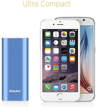 EasyAcc 2 Gen. Metalo 6400mAh Galia Banko Baras Išorės Baterija Nešiojamas Įkroviklis iPhone Samsung 
