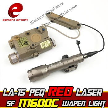 Elementas Airsoft surefir M600C Wapen šviesos IR Lazerių Led LA 15 PEQ Dvigubai Šautuvas Arma Jungiklis Ginklą Taktinis Ginklas Žibintuvėlis