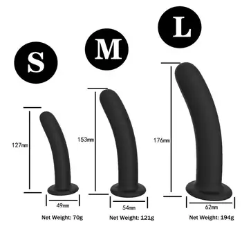Erotinis Silikono Analinis Dildo Butt Plug Realistiškas Penis Tvirtas siurbtukas Dick Žaislas Suaugusiam G-taško Orgazmą Sekso Žaislai Moteris