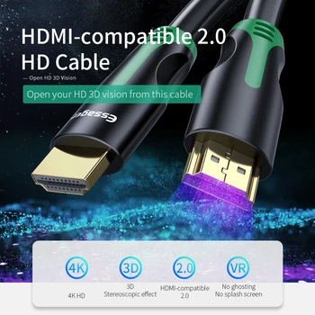 Essager HDMI suderinamus Kabelis 4K 2.0 HDMI suderinamus Vyrų Adapteris Didelės Spartos Kabelinė TV PS4 60Hz Video Audio Kabelis-prailgintojas