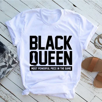 Esu Stipri Melanino Karalienė T-marškinėliai, Moteriški Drabužiai Afrikos Juoda Mergaitė, Istorija Mėnesį Moterų Marškinėlius Melanino Marškinėliai Moteris Harajuku