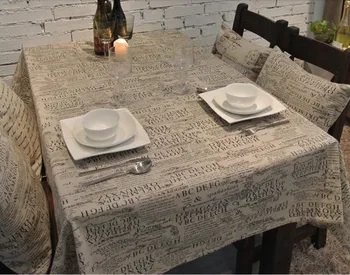 Europos raidžių Medvilnės staltiesė Stačiakampio formos Staltiesės Laiškas Išspausdintas Dulkėms Lentelė Apima toalha de mesa staltiesė