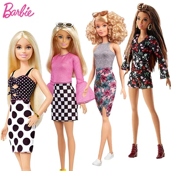 Fashionistas Originalias Barbie Lėles su Drabužiais Mergina Žaislai Vaikas Suknelė Aksesuarai Žaislas Vaikams, Barbie, Šlifuota Svajonių Lėlė