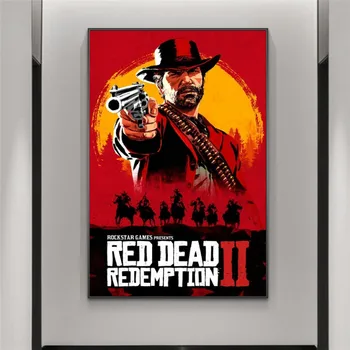 Filmo Plakatai Red Dead Redemption 2 Drobės Plakatai Sienos Menas Drobė Spausdinti Nuotraukas Modernus Kino Meno Dekoratyvinis už Kambarį