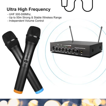 Flagsound r-16 UHF Bevielis Mikrofonas Dinaminis Metalo Mikrofon namų kino sistemos, kompiuterių garsiakalbis Smart TV 