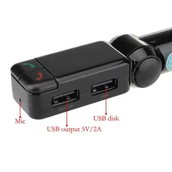 FM Siųstuvas Bluetooth Automobilinis FM Siųstuvas Rankų Nešiojamas Dual Mp3 Grotuvas Ekranas su LED Moduliatorius USB Įkroviklis F3S5