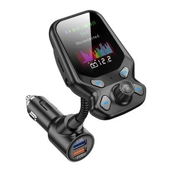 FM Siųstuvas Car MP3 Player Power-Off Memory Peržiūros 12V Greito Įkrovimo 3.0 USB Įkroviklis LCD 