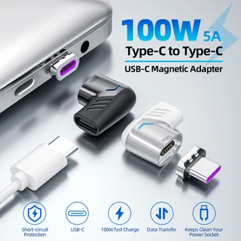 Fonken USB C Įkroviklio Adapteris 100W Greito Įkrovimo C Tipo Magnetinių Kabelis Konverteris Xiaomi Mi 9 Redmi 10 Pastaba Samsung Note 10 9