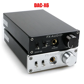 FX-AUDIO DAC-X6 HiFi 2.0 Skaitmeninio Garso Dekoderio VPK Įvestis USB/Bendraašis/Optinis Išėjimas RCA/ Stiprintuvai 24Bit/96KHz DC12V