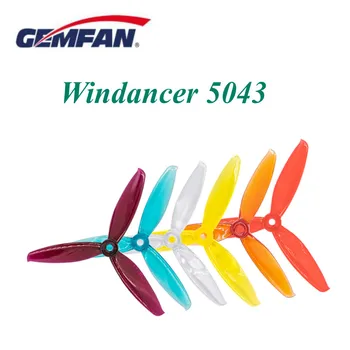 Gemfan Windancer 5043 5X4.3X3 3-Blade PC Propeleris, RC FPV Lenktynių Freestyle 5inch 4S, 6S Tranai 2204 2205 2206 2207 2306