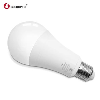 Gledopto 12W Balta Spalva E27 LED smart lemputė PRO Series Zigbee suderinama 3.0 sąsajos balso aktyvuota Alexa 6-nuotolinio zona