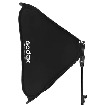 Godox 80*80 cm Softbox Sulankstomas 80x80 Flash Lankstymo + S Tipo Laikiklis Bowens Turėtojas + Krepšys Rinkinyje fotostudija 
