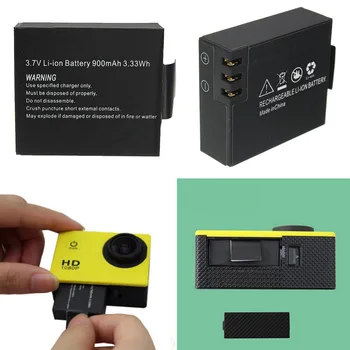 Goldfox Veiksmų Kamera, 900mAh, Li-ion Bateriją Už SJCAM SJ4000 SJ5000 SJ6000 SJ7000 Sporto DV, Mini Kamera, Baterija Bateria