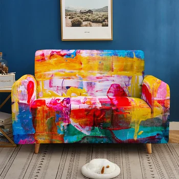 Grafiti meno 3D printin Sofa Cover Mandala Modelio Sofa apima sofa rankšluostį Gyvenimo Kambario Baldai Apsaugos Fotelis kušetės, sofos