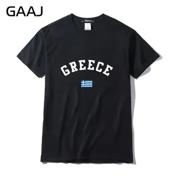 Graikijos Vėliavos Vyrų T Shirts Tees Vyrų Spausdinti Raidė T-shirts Žmogui Top Aukštos Kokybės Streetwear Marškinėliai Vasaros 3XL Juokinga Medvilnės