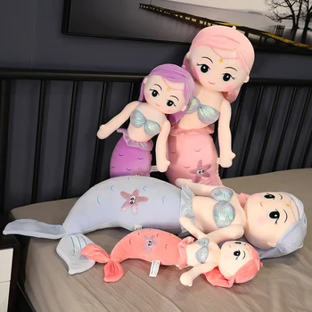 Graži Karūna Undinė Pliušinis Žaislas Vaikams Mergaitė Animaciją Įdaryti Undinėlė Lėlės Namų Puošybai Merginos Draugei Gimtadienio Dovanos