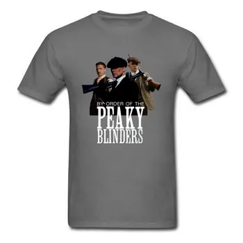 Grupės Vyrų T Shirts Europoje Gangsteris T-shirt nutartimi PEAKY LAUKAI 2019 Retro TV simbolio, Stalviršiai, Trišakiai Tshirts