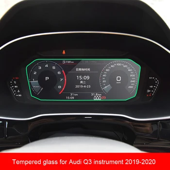 Grūdintojo stiklo apsauginė plėvelė Audi Q3 Automobilių salono Prietaisų skydelio LCD ekranas Anti-scratch 2019-2020
