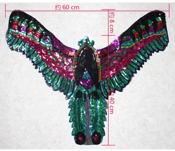 GUGUTREE siuvinėjimai Blizgančiais didelis phoenix pleistrai paukščių pleistrai emblemos aplikacijos lopai drabužių YYX-19121028