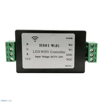 H801 RGBW WiFi LED Valdiklis RGBW LED Šviesos Juostelės Juosta DC5-24V įvesties 4CH*4A išėjimo 