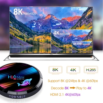 H96 MAX X3 Android 9.0 TV Box Amlogic S905X3 4GB 32GB 64GB 128GB 2.4 G 5G Wifi BT HD 1000M AV SPDIF H96Max 8K Set Top Box