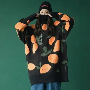 Harajuku Golfo Megztinis Šiltas Megztiniai Megztinis Žiemą Moterys Korėjos Megztinis Atsitiktinis Puloveriai Mergaičių Megztiniai