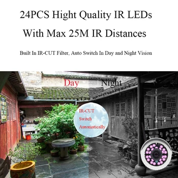 HD 2MP, 1080P Audio Belaidė IP Kamera WiFi Tinklo, VAIZDO stebėjimo Kamera, Vaizdo Stebėjimo Saugumo Kulka Naktinio Matymo Vandeniui vaizdo Kamera