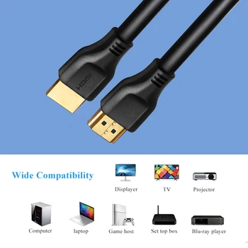 HDMI 2.1 kabelis 8K 60Hz apple tv 4k PS4 TV box Projektorius, kompiuteris Xbox VR 3m 2m 1,5 m 1m prisijungti 2.1 kabelis HDMI adapteris