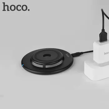 HOCO CW9 Kompaktiškas Dydis Qi Standarto, Belaidis Kroviklis Darbalaukio Apvalios Formos Wireless Charging Pad Tinka iPhone X