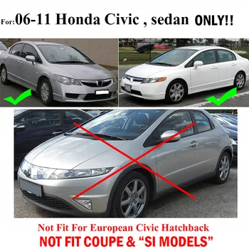 Honda Civic 2006-2011 Mudflaps Splash Apsaugai Priekinės Galinės Purvo Atvartu Purvasargių Sparnas 2007 2008 2009 2010 Nustatyti Litų Purvo Atvartais