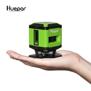 Huepar 3D Lazeris 5 Lygio Linijos 360 Laipsnių Savarankiškai Lygiava Mini Nešiojamieji Priemonė žalias Lazeris, skirtas parduoti