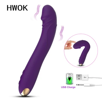 HWOK G Spot Dildo Vibratorius erotiniai sex žaislų suaugusiems Silikono Massager Moterų Straponless Analinis Butt Plug Produktų Masturbator