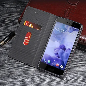 IDEWEI HTC U Žaisti Padengti Prabangus Odinis Flip Case For HTC U Žaisti Apsauginis Telefono dėklas Retro Galinį Dangtelį