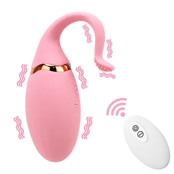 IKOKY 10 Greičio Žuvies Uodega Šuolis Kiaušinių Vibratorius, Sekso Žaislai Moterims, Nuotolinio Valdymo pultu USB įkrovimo Stimuliuoti Klitorį